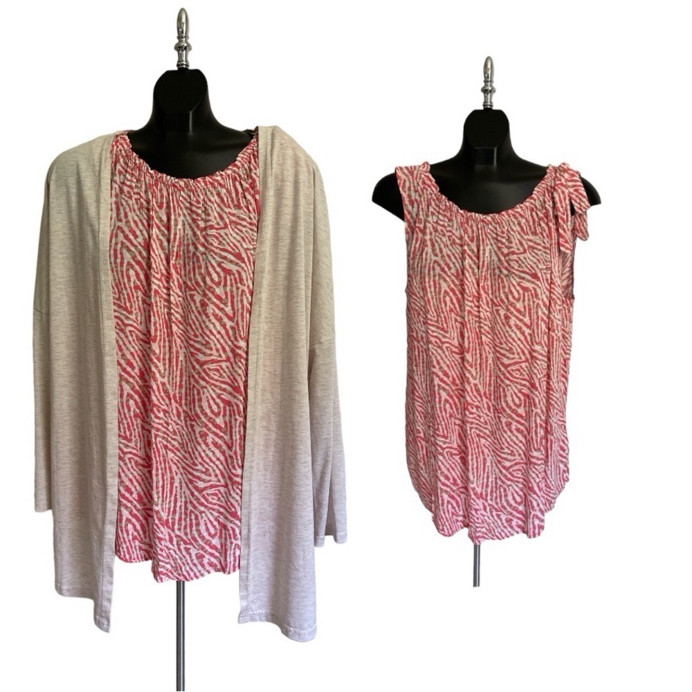 Women’s Cardigan & Top Summer Duo Size XL